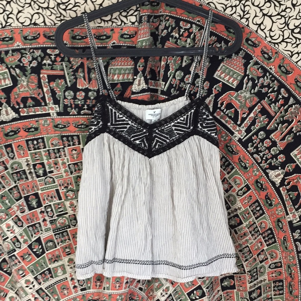 american eagle patterned tank
